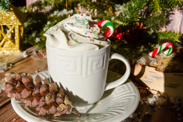 coffee and christmas cookies