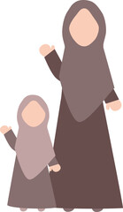 Muslim Mother and Daughter