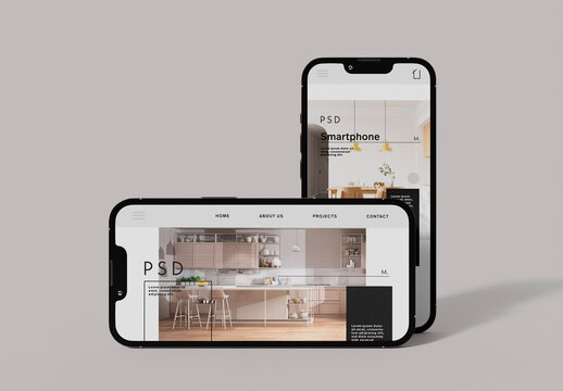 Smartphone for Application UI Designs Mockup