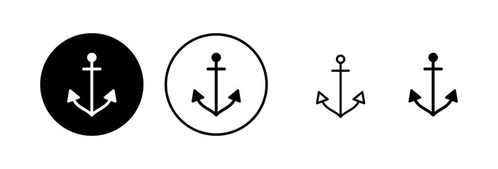 Anchor icon vector illustration. Anchor sign and symbol. Anchor marine icon.