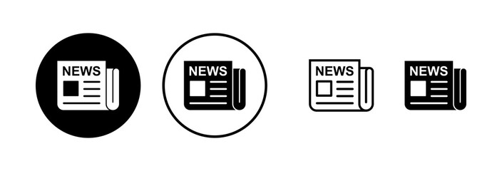 Newspaper icon vector illustration. news paper sign and symbolign