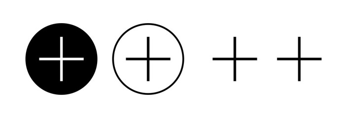 Plus Icon vector illustration. Add plus sign and symbol