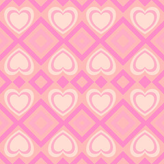 Valentine&rsquo;s Day pink heart pattern traditional Design for background,carpet,wallpaper,clothing,wrapping,fabric,embroidery style.
