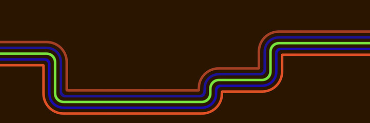 Retro pattern design in abstract funky style with colorful and lines. Vector illustration.