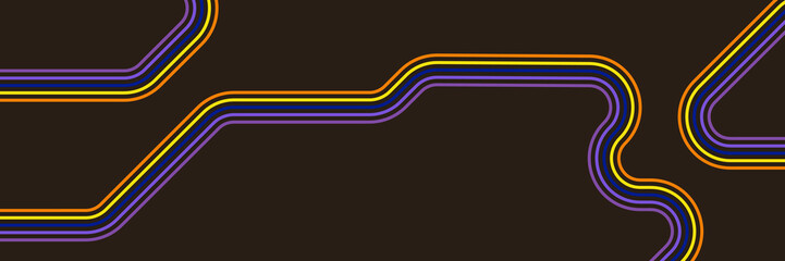 Retro pattern design in abstract funky style with colorful and lines. Vector illustration.