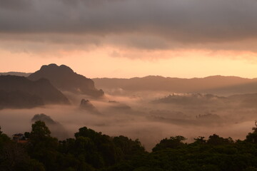 sunrise over the mountains