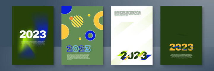 2023 Happy New Year logo text design. 2023 number design template. Collection of 2023 Happy New Year posters. Vector illustration