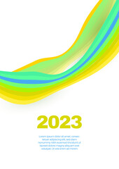 2023 Happy New Year logo text design. 2023 number design template. Collection of 2023 Happy New Year posters. Vector illustration