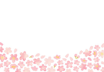 水彩のシンプルな桜背景