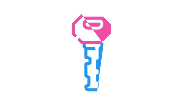vintage key color icon animation