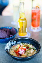 Bowl of ceviche