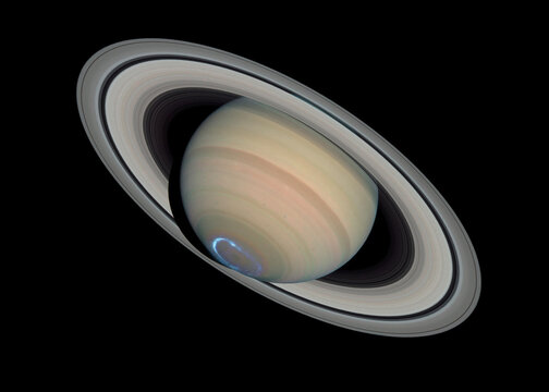 Saturn and Its Aurora
Elements of this image are furnished by Nasa.