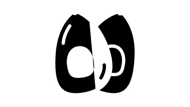 avocado food glyph icon animation