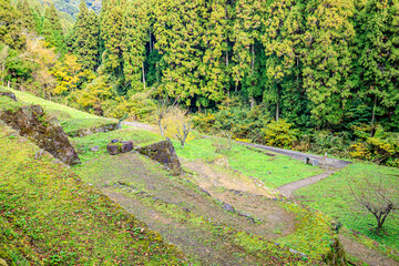秋の石見銀山　清水谷製錬所跡　島根県大田市　Iwami Ginzan silver mine in...