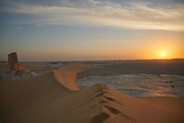 sunset in the desert
