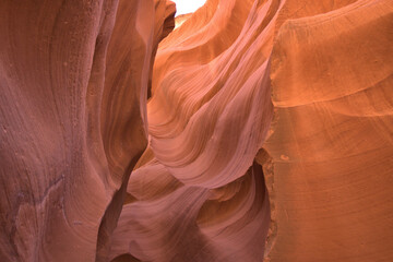 Lower Antelope Slot Canyon with its colorful colors from the canyon floor