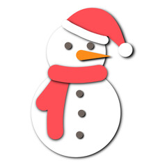 snowman with santa hat