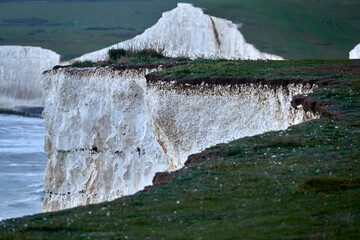 Sea and white cliffs of Dover, Seven Sisters, UK