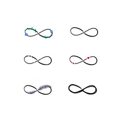 infinity symbol hand drawn set of tattoo design ideas