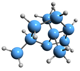 Obraz premium 3D image of Pinane skeletal formula - molecular chemical structure of monoterpene isolated on white background 