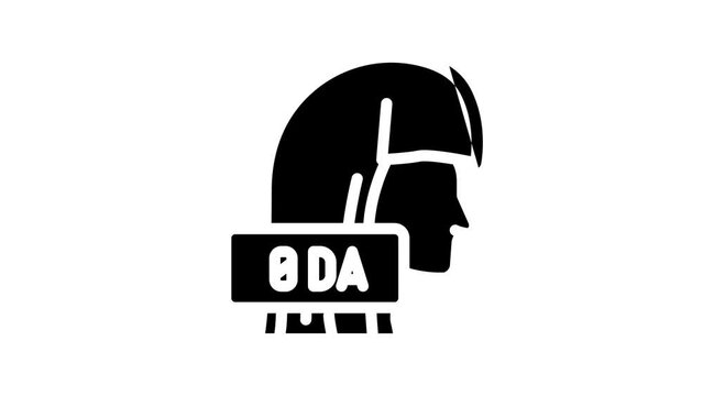 validity of hair paint or haircut line icon animation