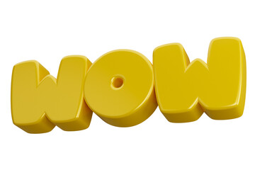 wow 3d render text phrase inscription