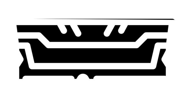 ram computer part line icon animation