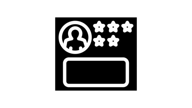positive testimonial line icon animation