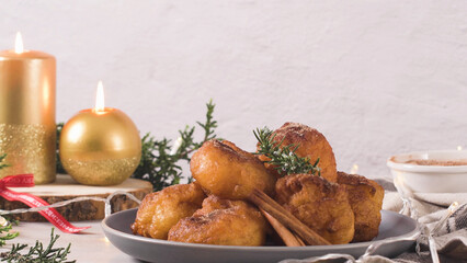 Traditional portuguese Christmas sweets Sonhos