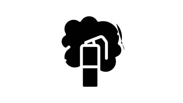smoke bomb line icon animation