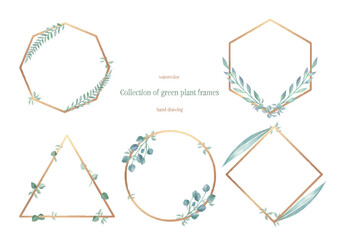 緑の植物のフレーム素材集