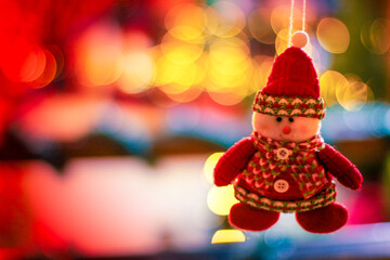 happy snowman, christmas background with copy space