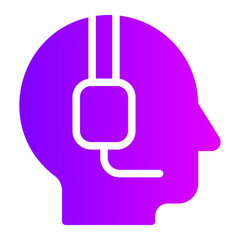 customer service gradient icon