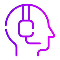 customer service gradient icon