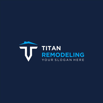 T Letter Building Logo Design Template