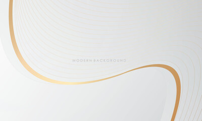 Modern abstract white and golden luxury background