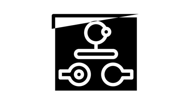 temperature switches line icon animation