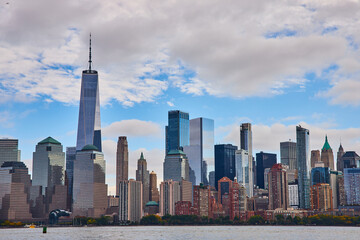 Stunning New York City skyline viewed from New Jersey