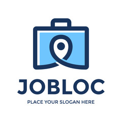 Job location vector logo template