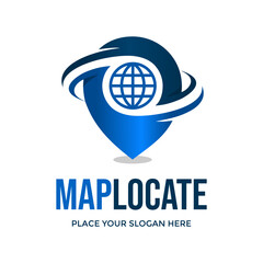 Map location vector logo template