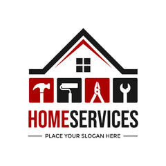 home service vector logo template