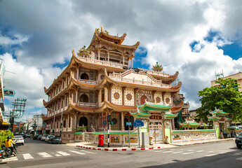 Wat Chue Chang chinese temple in Hat Yai, Songkhla, Thailand - obrazy, fototapety, plakaty