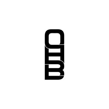 ohb letter initial monogram logo design