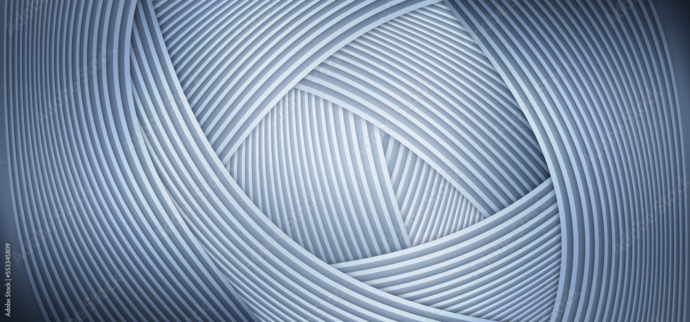 Poster 3d rendering of silver curved lines with abstract texture texture background