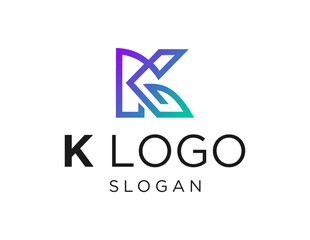 Logo about K Letter on a white background. created using the CorelDraw application.