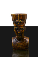 statue made of basalt stone, glass and metal dating back to the Pharaonic era