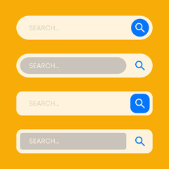 Obraz premium Collection of search bar. Search Address and navigation bar