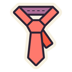 red tie sticker