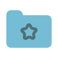 Obraz premium Folder Icon Solid Two Color