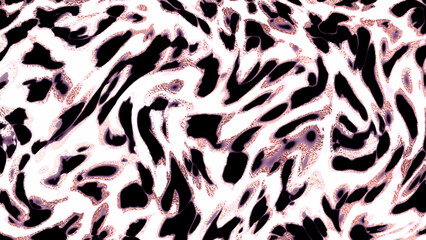 Leopard print background design with animal skin texture and rose gold stains.